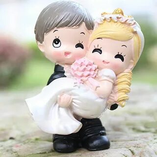 Bride and Groom Loving Couple Figurine Wedding Cake Topper f