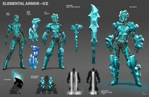 Elemental Armor--ICE by DNA-1 in 2019 Creature concept art, 