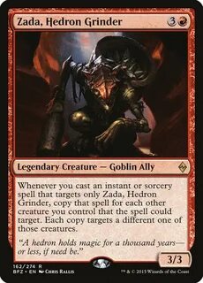 Zada, Hedron Grinder Goblin, Magic the gathering cards, Lege