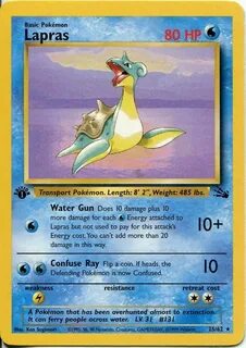 Pokemon Fossil 1st Edition Rare Card 25 Lapras *** This is a