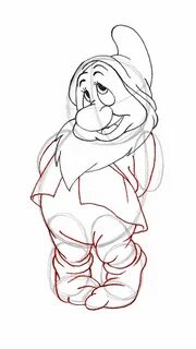 How to Draw Bashful from the Seven Dwarfs Cartoon drawings, 