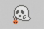Ghost Pixel Art Halloween cross stitch patterns, Cross stitc