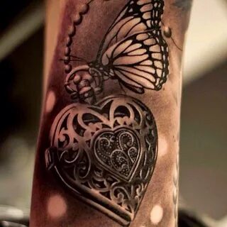 20 Heart-Shaped Locket Tattoos Locket tattoos, Heart locket 