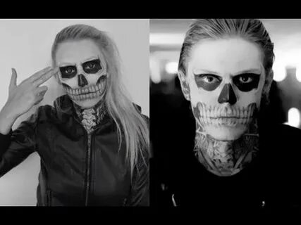 ▶ TATE LANGDON (EVAN PETERS) SKULL MAKEUP TUTORIAL ♡ AMERICA