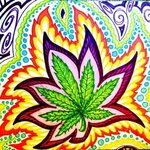 Trippy Weed Leaf posted by Sarah Tremblay