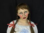 Annabelle halloween makeup - creepy doll, broken doll, ventr