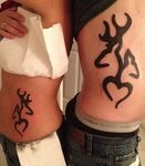 His & hers Browning deer hearts Country couple tattoos, Coup