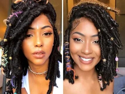 7 Women Rocking Thick Short Faux Locs You Should See + Two T