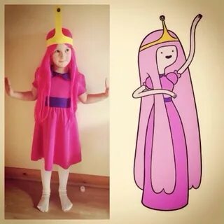 My 5 year old daughter dressed up as Princess Bubblegum from