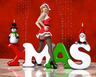 Картинки merry christmas, to everybody, 3d, снегурочка, снег