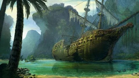 loss beach Fantasy landscape, Pirate island, Scenery