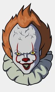 Pennywise Face Transparent , Png Download - Pennywise Drawin