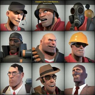 Cloaker's TF2 Class Portraits (RED) Team Fortress 2 Mods