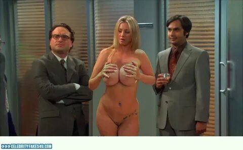 Kaley Cuoco Big Boobs Squeezed Fake 001 " Celebrity Fakes 4U