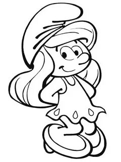 colouring page smurfette coloringpage.ca