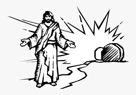 Religious Easter Clipart Black And White - Resurrection Clip