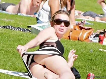 Public Park Upskirt Busted! - Sexy Candid Girls