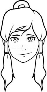 How to Draw Korra Easy, Coloring Page, Trace Drawing
