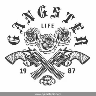 Gangster bundle Old school rose, Sketch tattoo design, Gangs