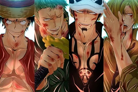 Luffy, Zoro, Law Sanji One Piece Pirates One piece pictures,