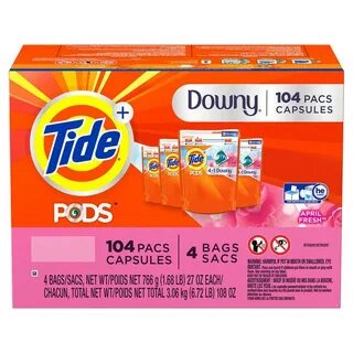 Tide Pods With Downy April Fresh 104 Count - Tide Pods Liqui