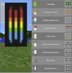 Rainbow banner Minecraft banner designs, Minecraft blueprint