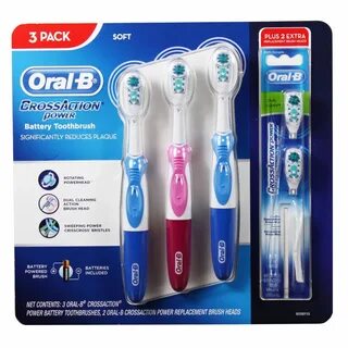 Oral-B Complete Battery Powered 3 Pack Toothbrush Plus 2 Ext