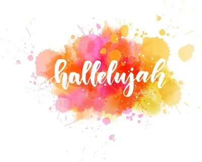 Hallelujah Paint Typography Stock Illustrations - 5 Halleluj
