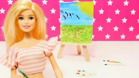 Barbie Oyuncak Bebek şimdi Ressam - EvcilikTV Barbie Videola