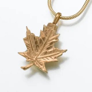 Maple Leaf Cremation Pendant - MyPetForLife - pet memorials