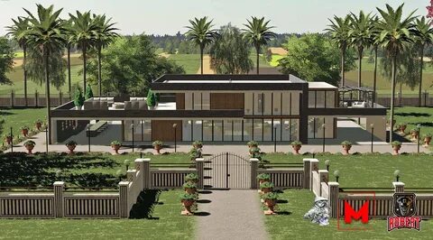FS19 Hollywood House v1.0 - FS 19 Buildings Mod Download