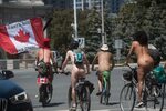 Hundreds of naked people rode bikes through downtown Toronto