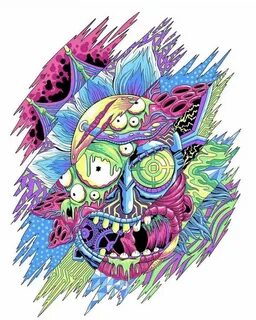 Rick And Morty Trippy Tattoo 16 Images - My Try At Trippy Ri