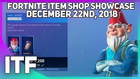 Fortnite Item Shop *NEW* GNOME SKIN! December 22nd, 2018 (Fo