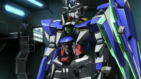 Instead of Exia, Setsuna starts off with 00 Qan t in episode