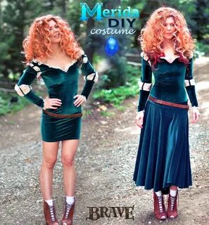 Brave Merida Cosplay Costume Princess Women Female Adult Dre