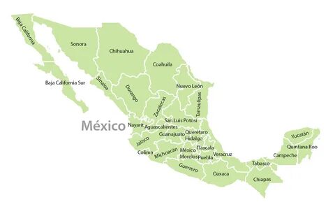 Mexico Karte / Karte Mexiko - Kloe Foreman