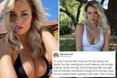 Paige Spiranac blasts men claiming her 'boobs are too big' a