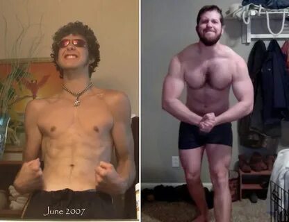Before and After 95 lbs Fat Loss 5'8 Male 250 lbs to 155 lbs