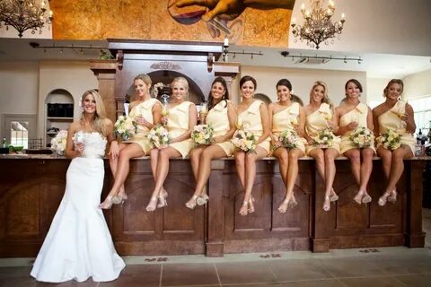 Love this Alvina Valenta Gown, the bridesmaids' dresses and 