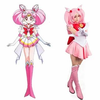 Sailor Moon Sailor Chibi Moon Chibiusa Pink Cosplay Costume 