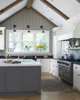 Farmhouse Kitchen with with Black Soapstone Counter & Re