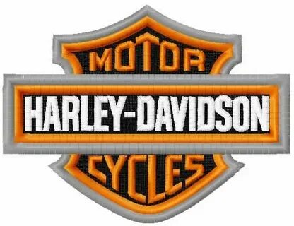 Harley Davidson classic logo embroidery design Vintage embro