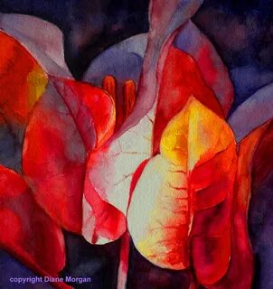 Diane Morgan Paints: "Bougainvillea Glow" watercolor class d