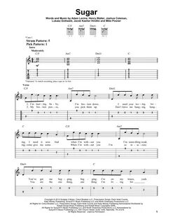 Sugar Sheet Music Maroon 5 Easy Guitar Tab