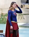 Melissa Benoist on Supergirl set -55 GotCeleb