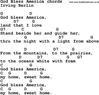 God Bless The Usa Lyrics And Chords : It only just fades lil