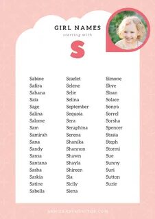 unique baby girl names starting with S, rare, vintage, creative, hipster, u...