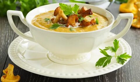 Скачать обои mushroom, soup, первое блюдо, the first dish, m