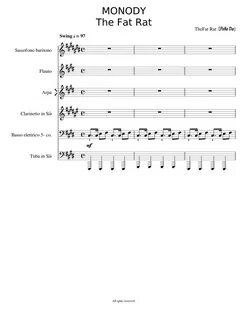 MONODY The Fat Rat Sheet music for Tuba, Flute, Clarinet in 